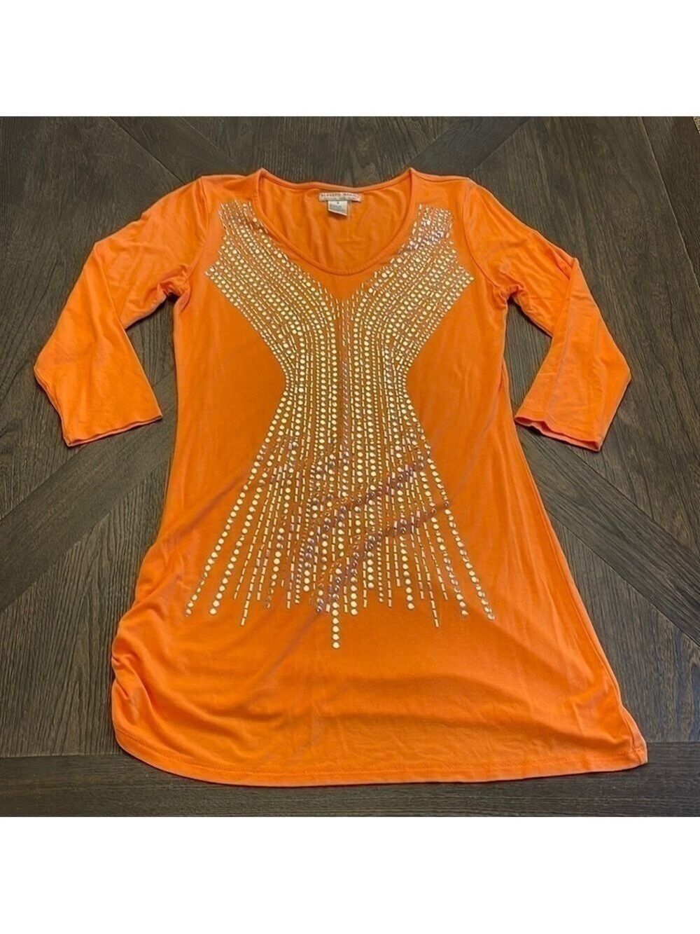 Alberto Makali Tunic Orange Silver Medium